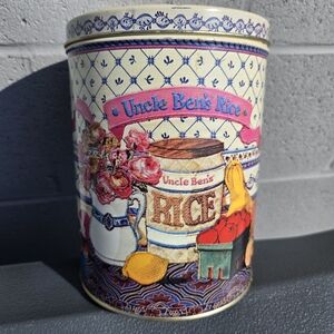 Uncle Ben's Rice Decorative Tin - Cream, Blue, Pink